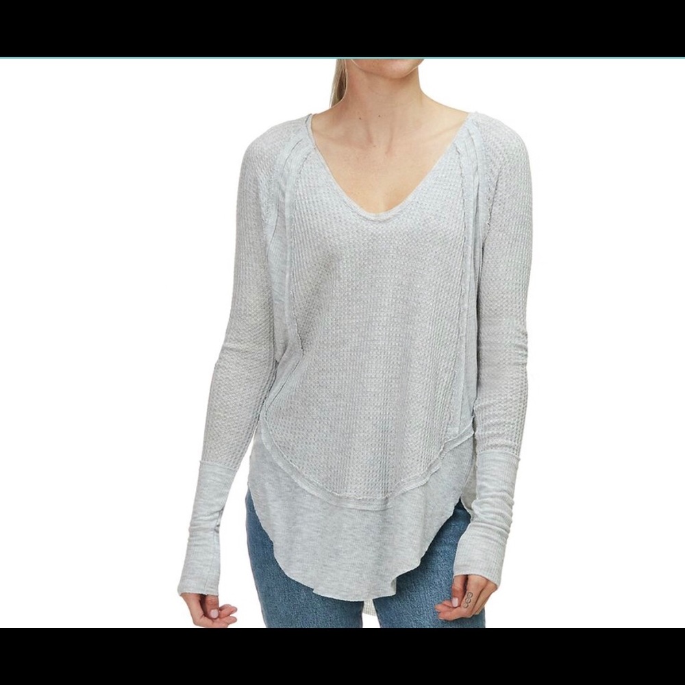 Free people Catalina thermal light grey size XS